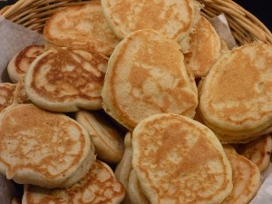 Buckwheat and cornmeal blinis